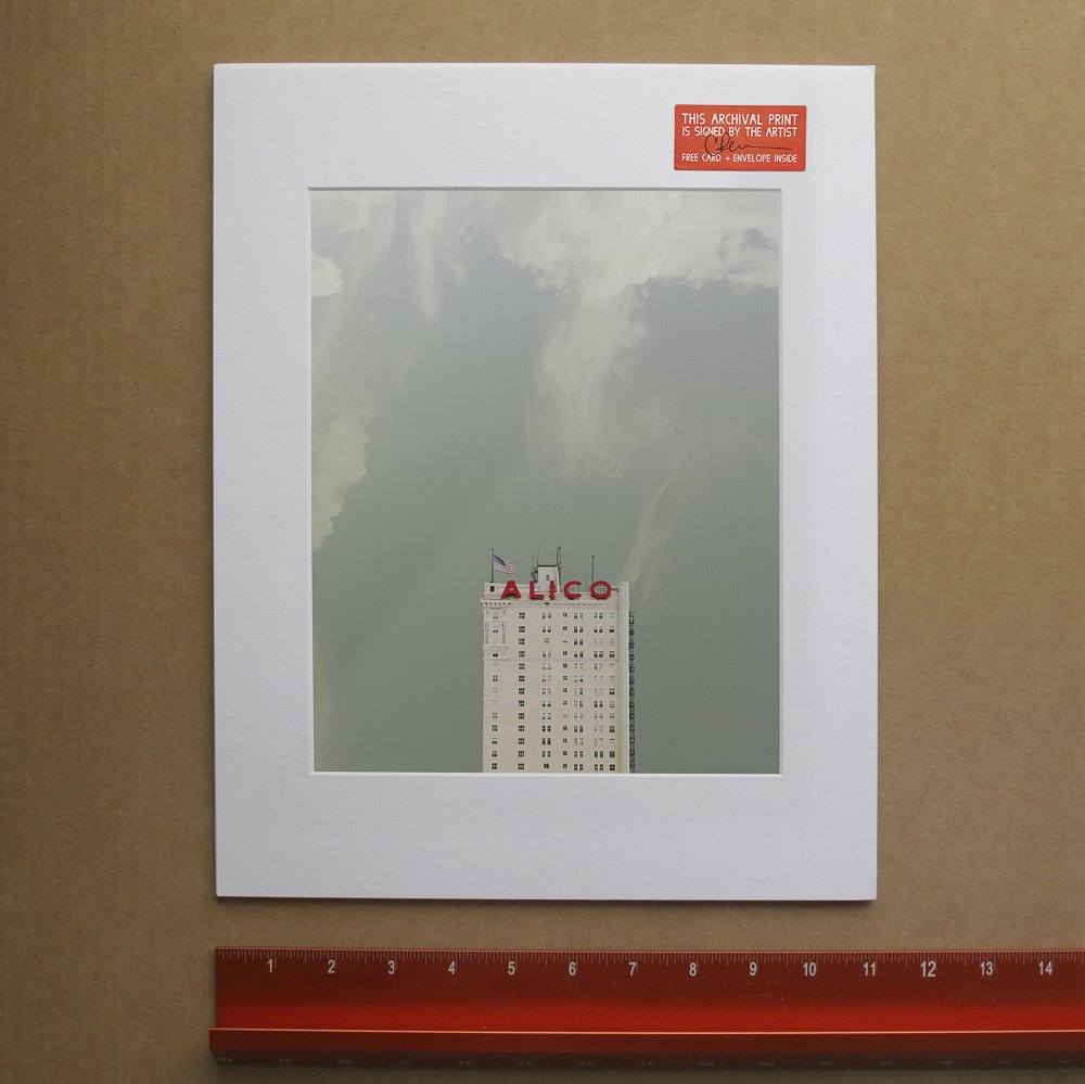 Baylor wall art. Art print of Alico Building Waco Texas by Betsy Crum, signed and made-to-order
