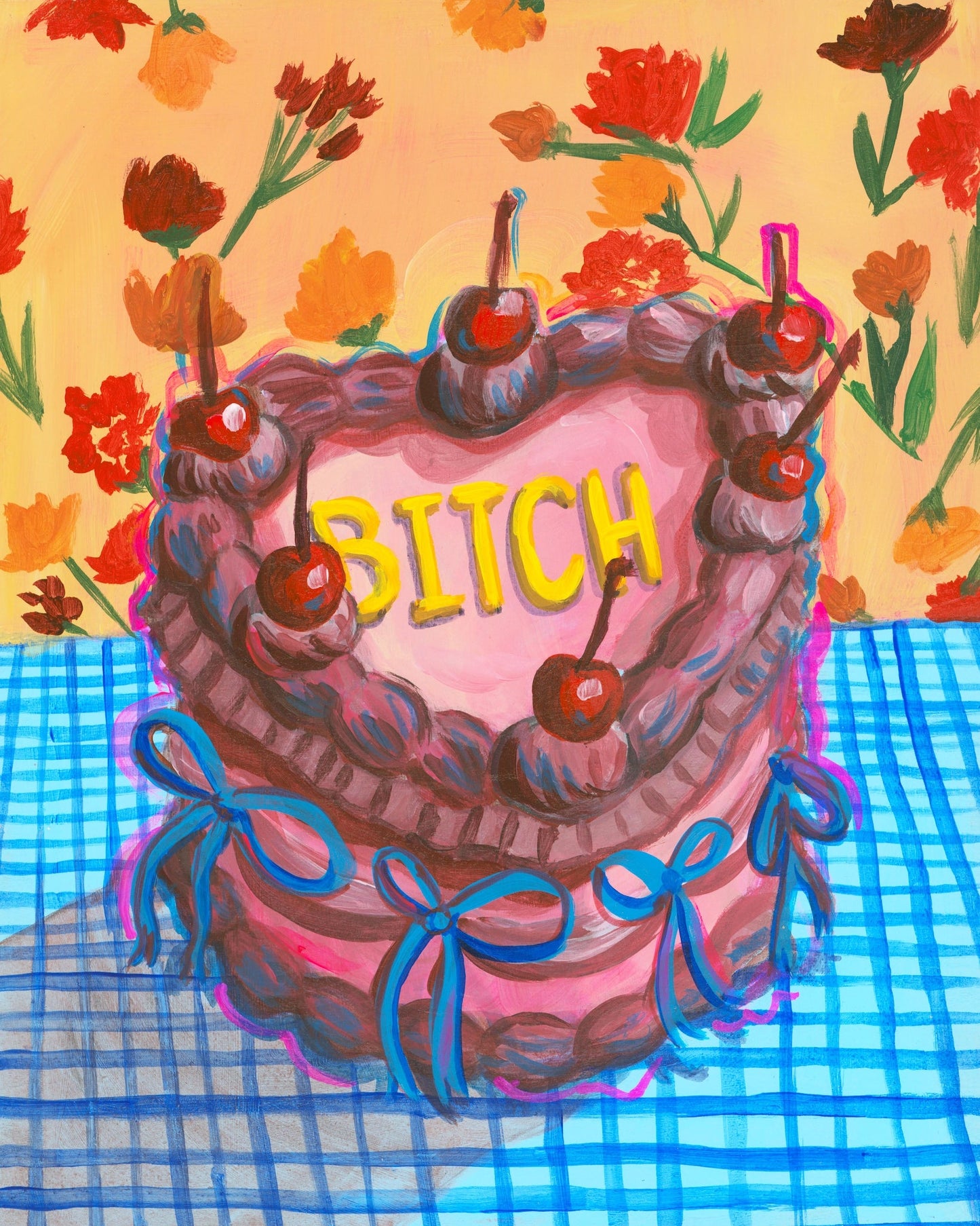 Bitch Cake Art Print | Coquette Decor | Caya Crum Art Crum Art