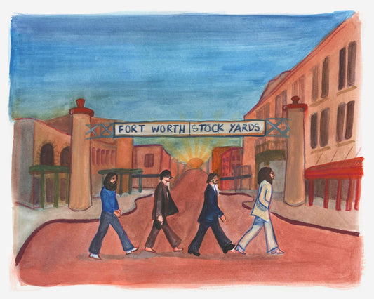Beatles Fort Worth Stock Yards Print | Caya Crum Art | Crum Art