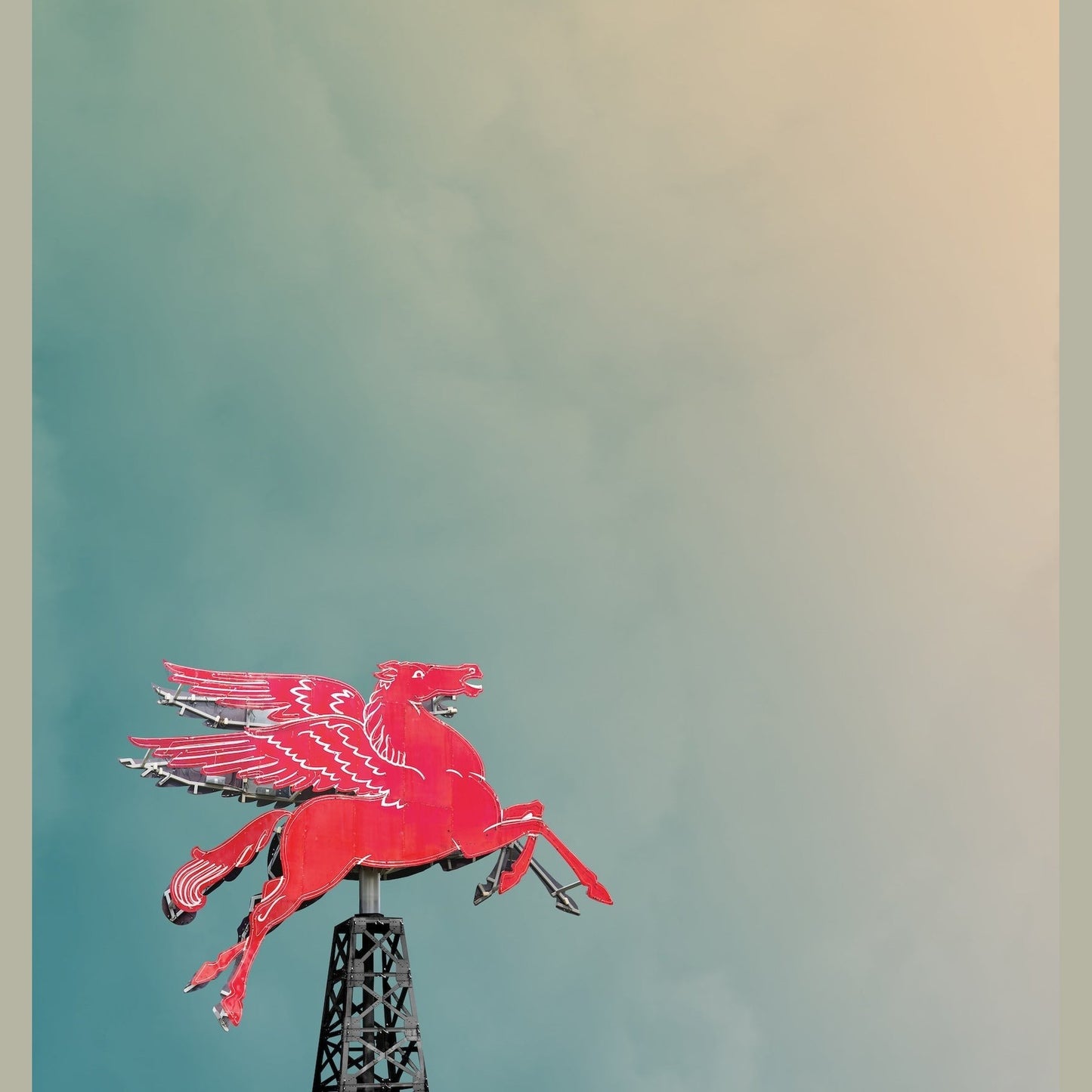 Dallas Art Prints & Gifts – Pegasus with Big Dallas Sky | Betsy Crum Art Crum Art