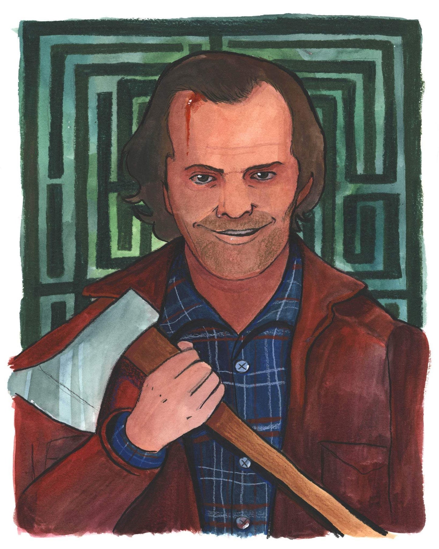 Danny Boy Axe Portrait Print | Horror Pop Art | Caya Crum Art