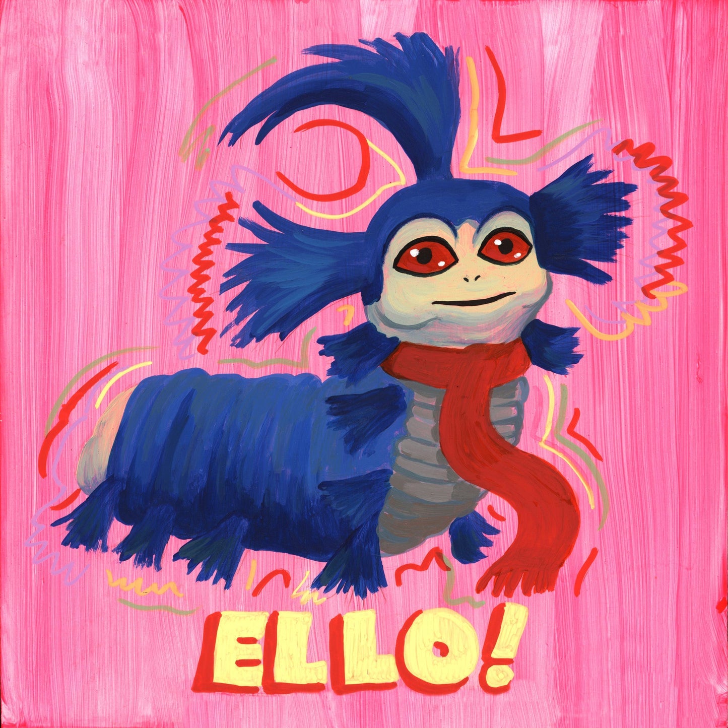 David Bowie Art | Ello Worm Labyrinth Fan Art Print | Caya Crum Crum Art