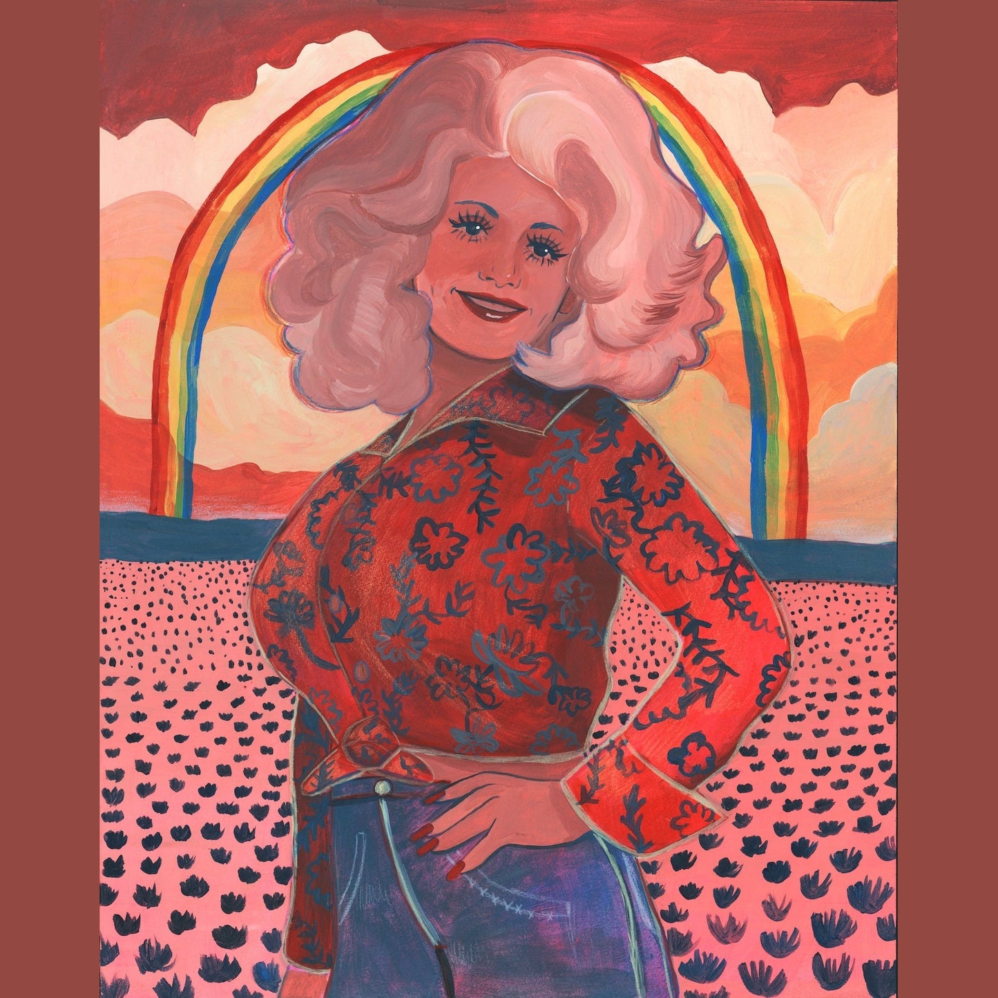 Dolly Parton Art Print | Round Top Art and Decor | Caya Crum Crum Art
