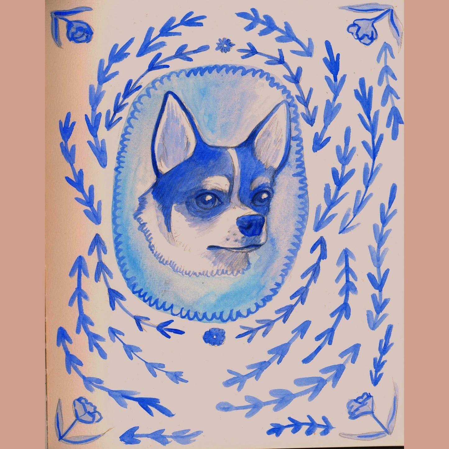Edith Dare Chihuahua Dog Art Print | Caya Crum | Crum Art Crum Art