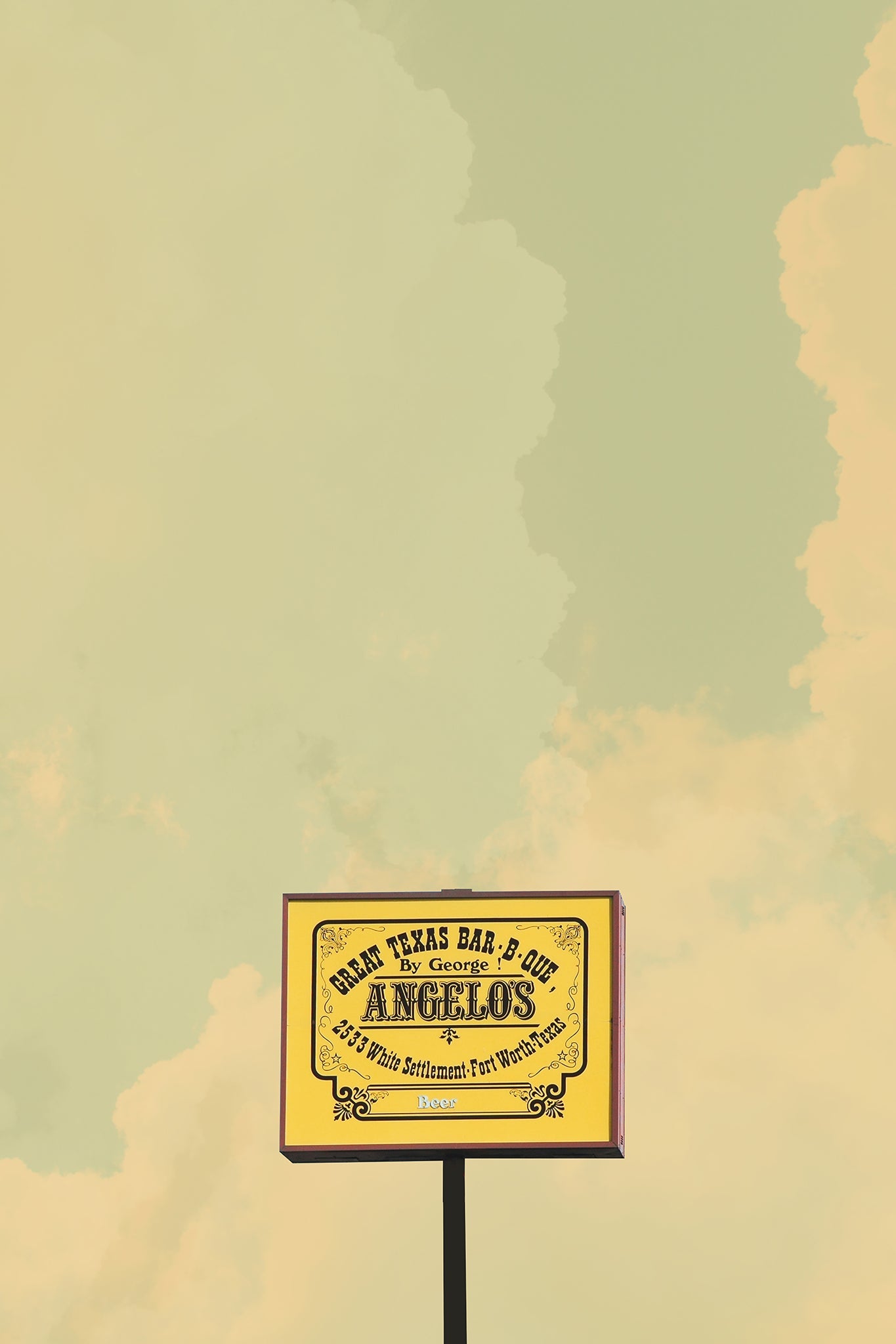 Fort Worth Art Prints — Angelos BBQ Print and Big Texas Sky Fort Worth Gift and Decor | Betsy Crum Art