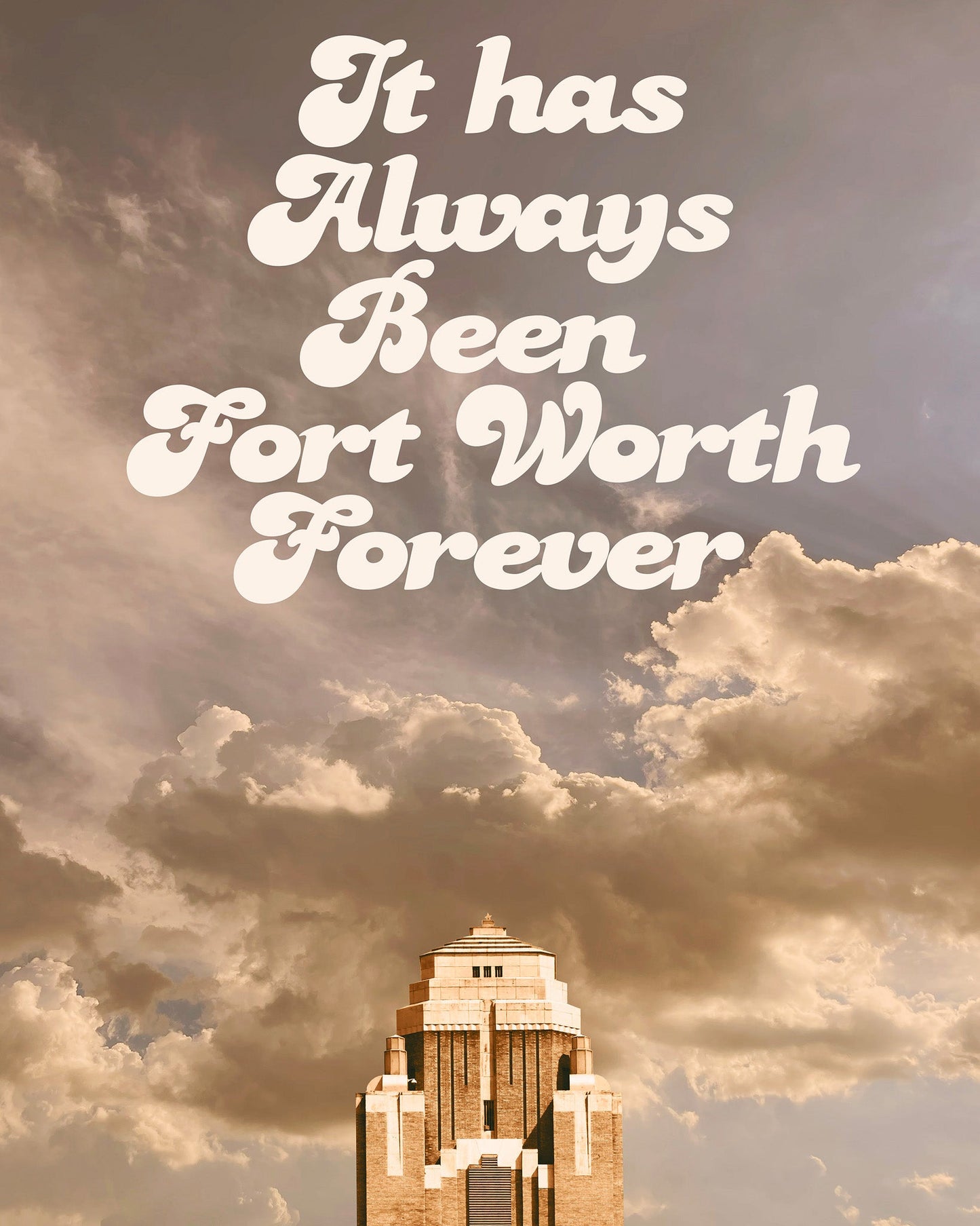 Fort Worth Art Prints — Fort Worth Forever Will Rogers Tower Big Sky | Betsy Crum