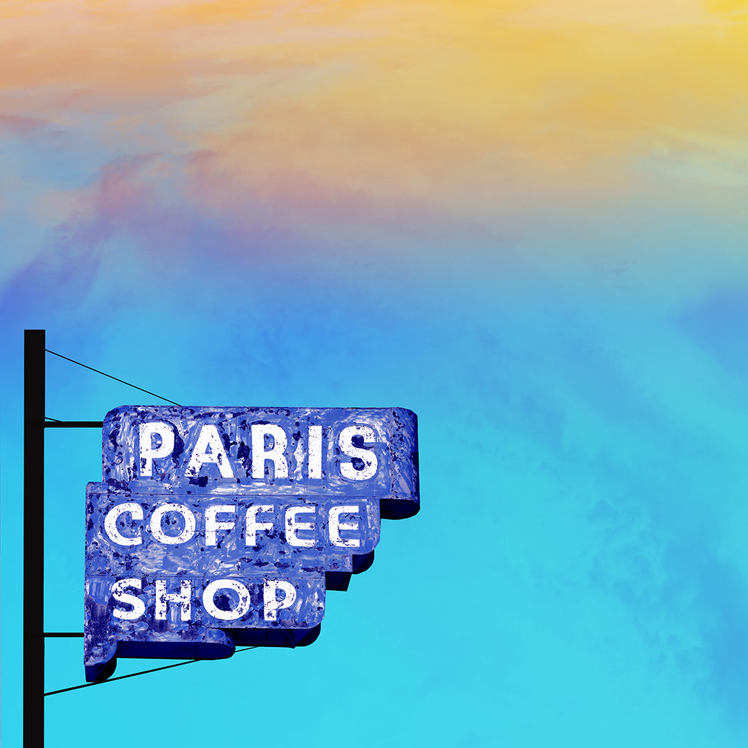 Fort Worth Art Prints — Paris Coffee Shop Fort Worth Big Sky Wall Decor and Prints | Betsy Crum Art