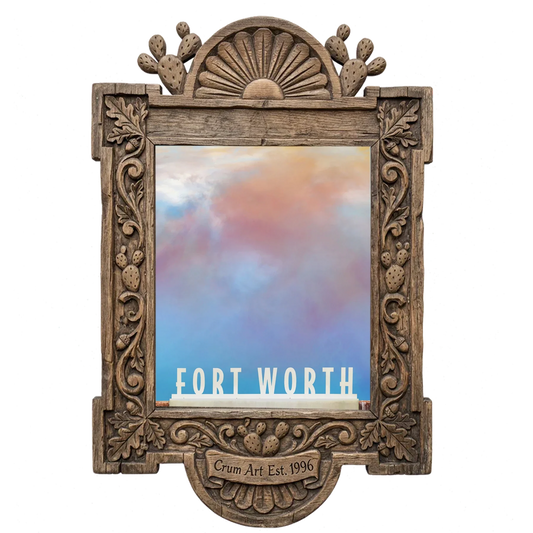 Water Gardens Close Up — Fort Worth art print by Betsy Crum in a carved wood frame