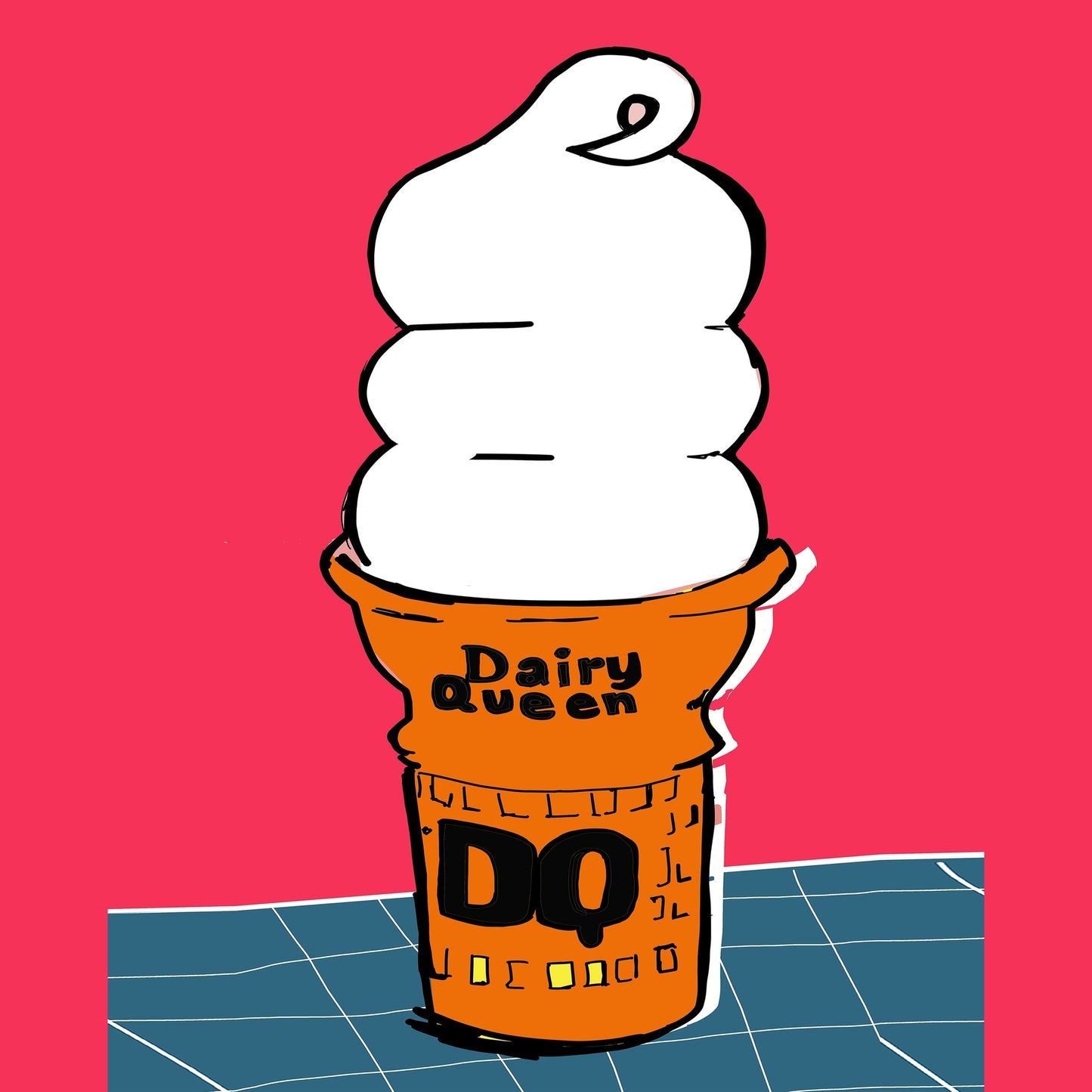 Ice Cream Cone Home Decor Art Print | Betsy Crum | Crum Art Crum Art