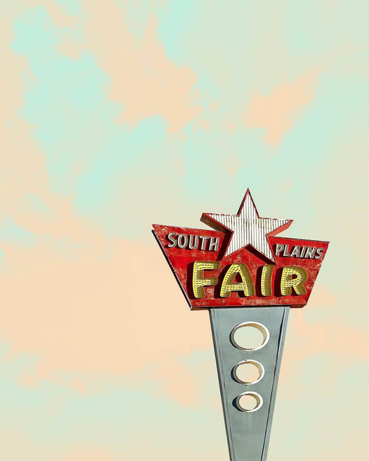 :ubbock Art | South Plains Fair Print | Texas Sky Wall Art | Texas Tech Gifts | Betsy Crum Art