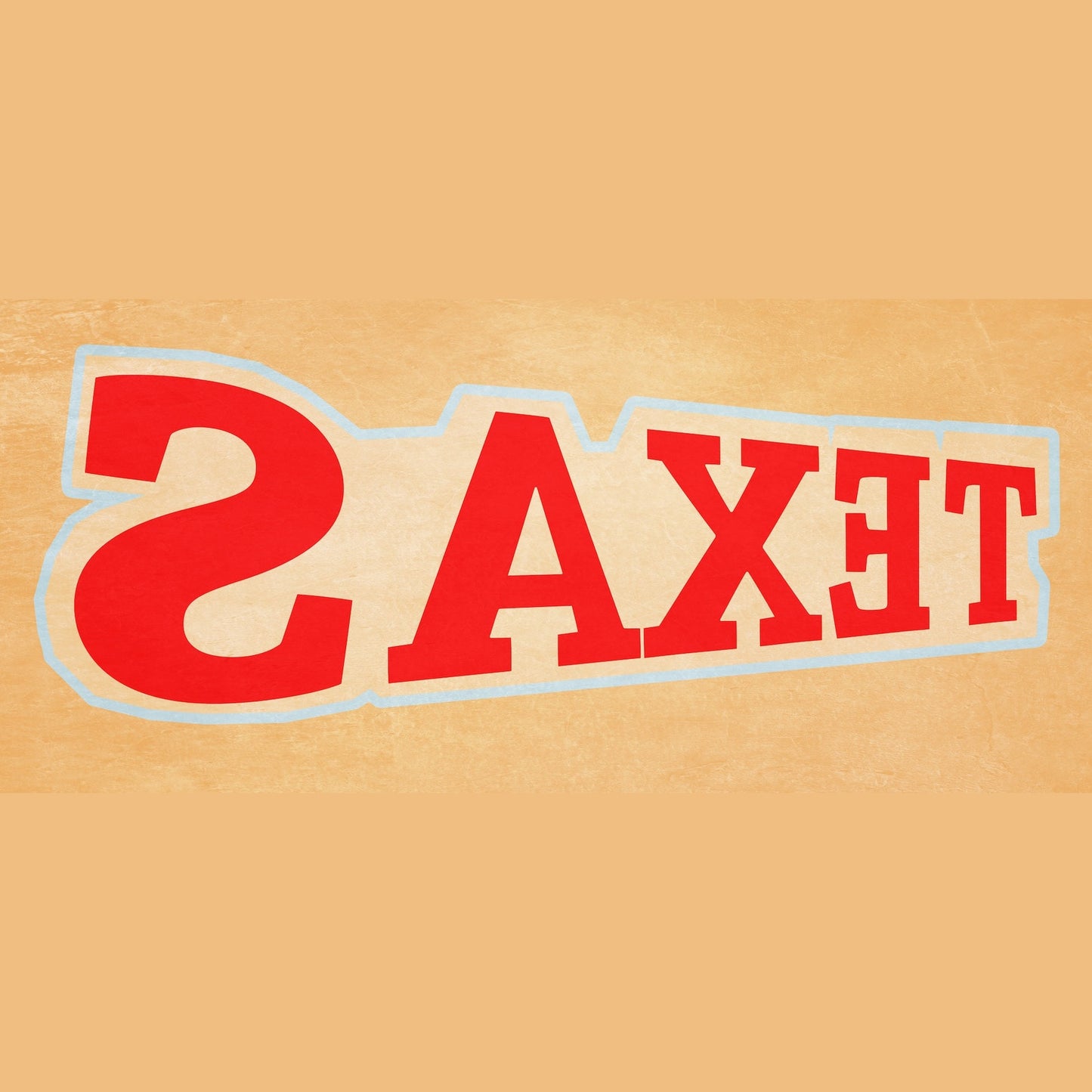 Texas Backwards Absurd Print | Betsy Crum | Crum Art Crum Art