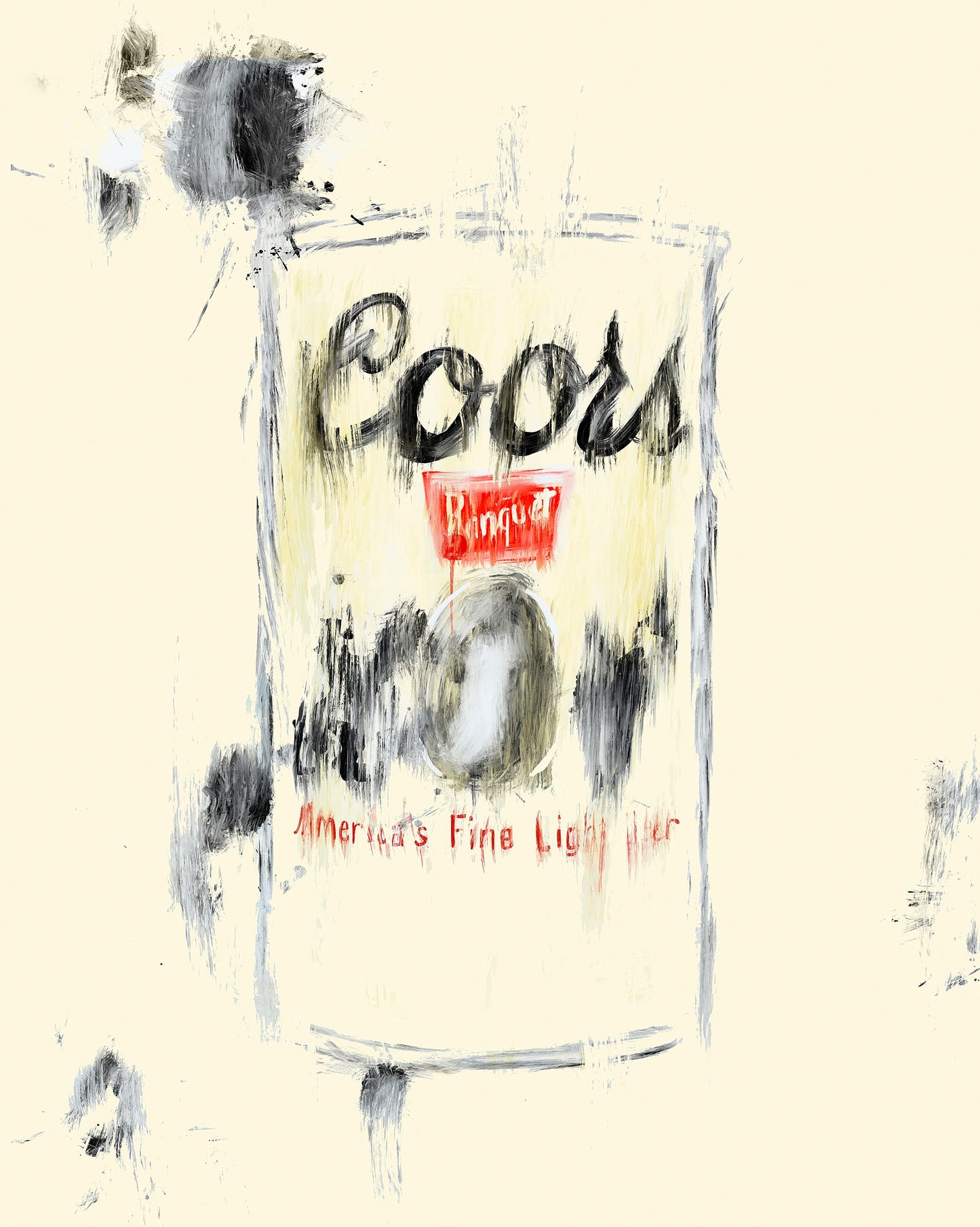 Texas Beer Art Print — Coors Banquet Beer Wall Decor | Betsy Crum Art Crum Art
