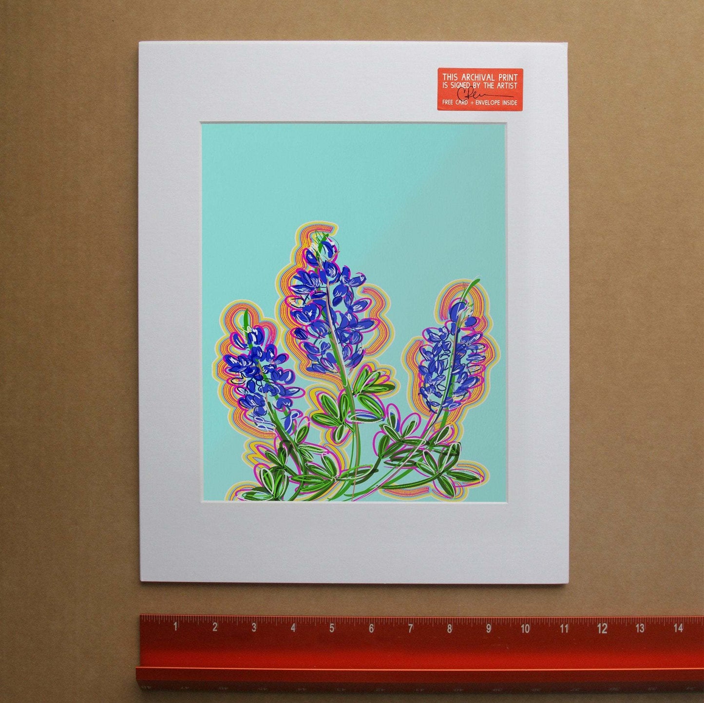 Blue Bonnet Art Print - Wall Art Print by Crum Art . Texas Blue Bluebonnet Art print by Betsy Crum on acid-free paper with vibrant colors and artist's signature