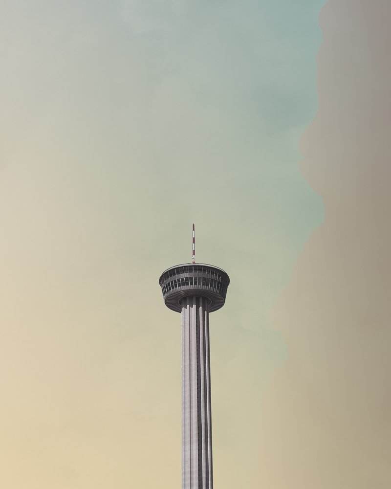 Tower of the Americas against a beautiful sky in San Antonio, Texas.
