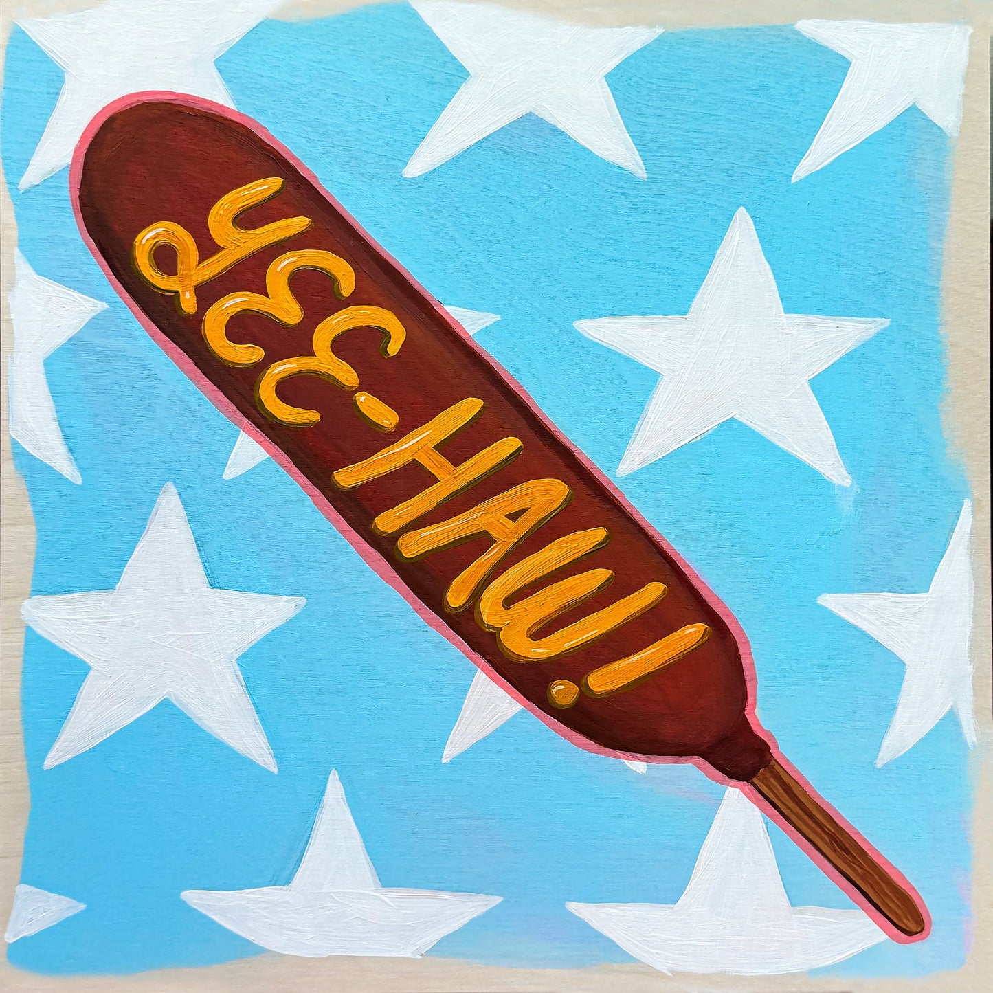 Yee-Haw Corndog Art Print and Circus decor| Caya Crum Art Crum Art