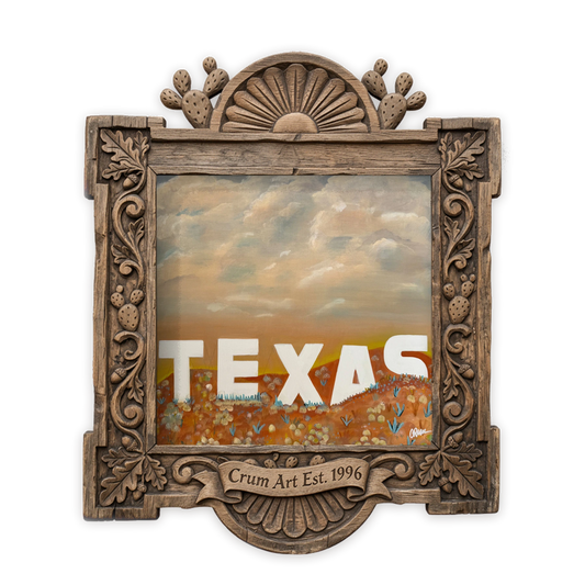 Hollywood Sunset Sky Print — art print by Betsy Crum in a carved wood frame