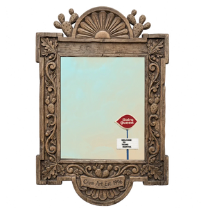 Dairy Queen Big Texas Sky — Texas art print by Betsy Crum in a carved wood frame