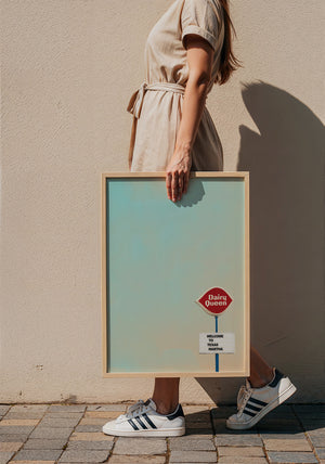 Dairy Queen Big Texas Sky Texas art print by Betsy Crum — framed with velvet mat