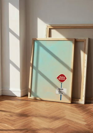 Dairy Queen Big Texas Sky Texas art print by Betsy Crum — neutral frame room mockup