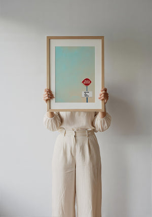 Dairy Queen Big Texas Sky Texas art print by Betsy Crum — framed with velvet mat
