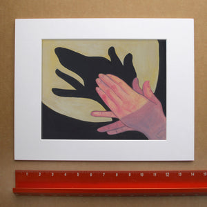 Retro Western Dog Art Print - "Dog Shadow Puppet" by Caya Crum