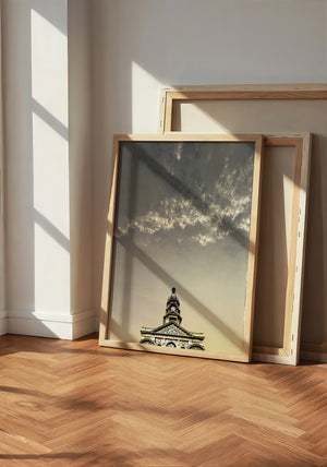 Tarrant County Courthouse Fort Worth art print by Betsy Crum — neutral frame room mockup