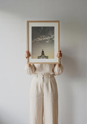 Tarrant County Courthouse Fort Worth art print by Betsy Crum — framed with velvet mat