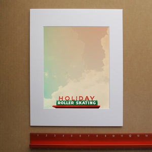 Fort Worth Art Prints — Retro Roller Rink Print Fort Worth Iconic Holiday Skate Sign | Betsy Crum Art