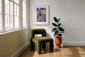 Alphabet of Austin Austin Art print by Betsy Crum — framed with velvet mat