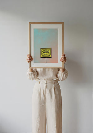Angelo's BBQ Fort Worth art print by Betsy Crum — framed with velvet mat