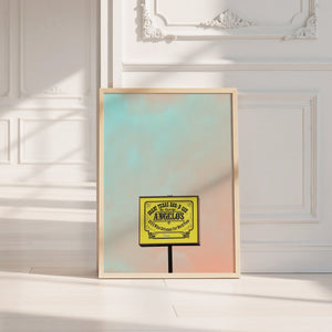 Angelo's BBQ Fort Worth art print by Betsy Crum — neutral frame room mockup