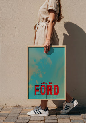 Arrow Ford Abilene Sign West Texas Art print by Betsy Crum — framed with velvet mat