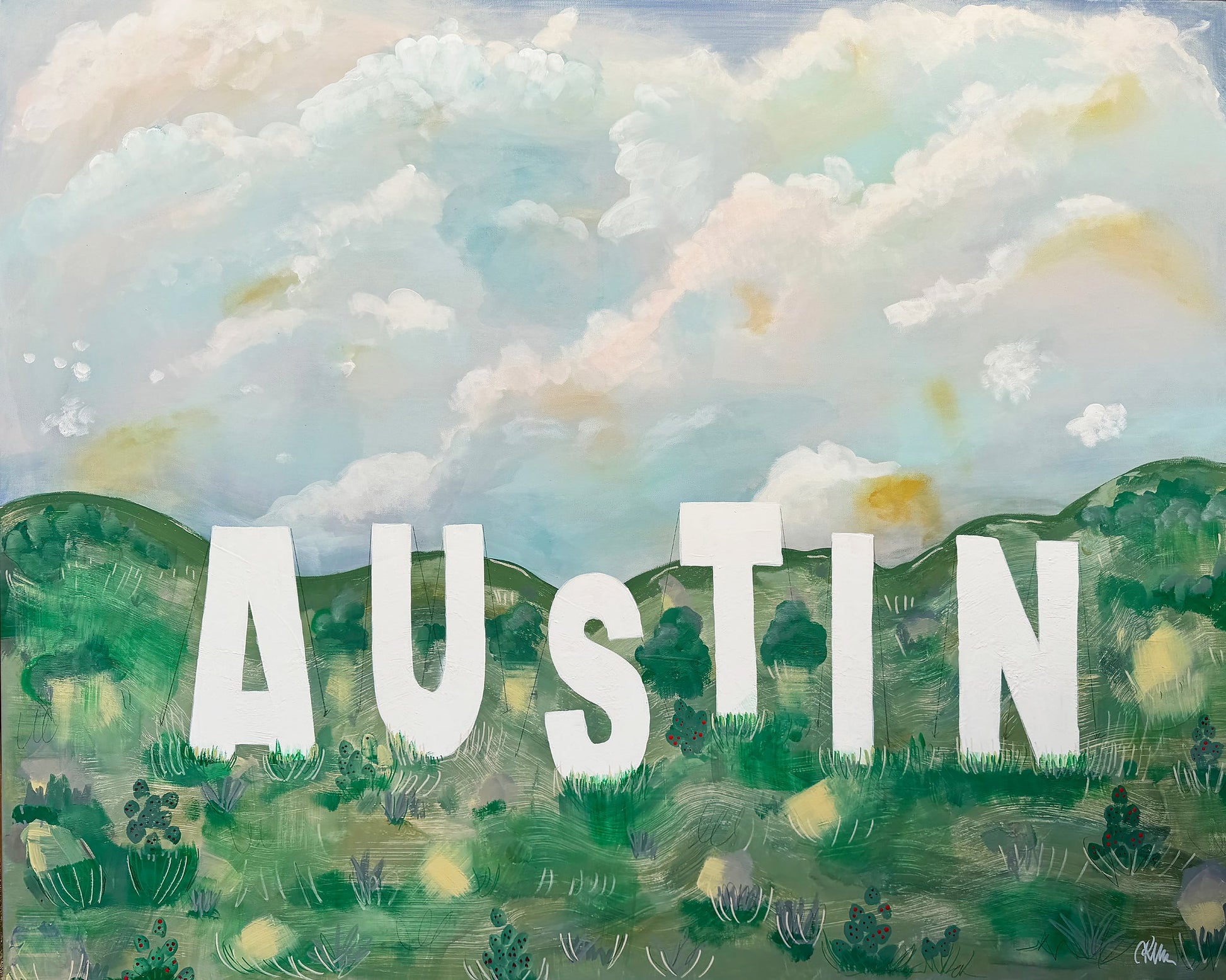 Austin Art - Austin Gifts Hollywood Style Sign Print | Betsy Crum Art Crum Art