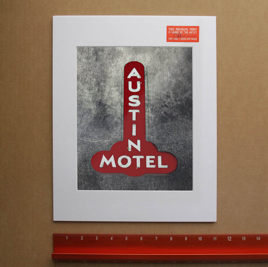 Austin Art - Austin Motel Sign Print | Carl Crum Art Crum Art