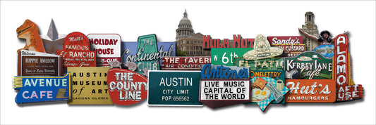 Austin Art - Austin Photomontage Favorites Print | Carl Crum Art Crum Art