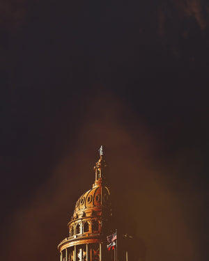 Austin Art Big Sky Print - Texas State Capitol Austin Print | Betsy Crum Art Crum Art