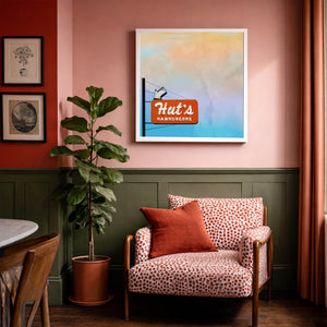 Austin Art Print – Hut’s Hamburgers Sign | Betsy Crum