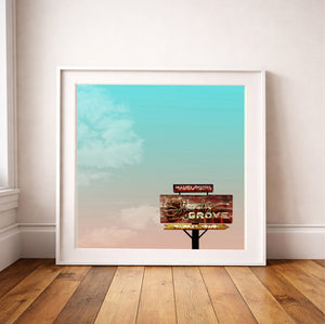 Austin Art Big Sky Print - Shady Grove Sign Print | Betsy Crum Art