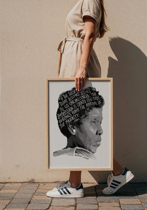 Barbara Jordan Texas art print by Betsy Crum — framed with velvet mat