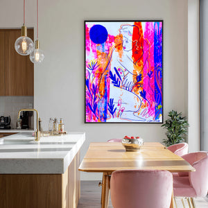 Greco-Roman Pop Art Print - Colorful Bathing Goddess | Caya Crum