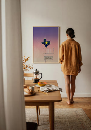 Be Nice office wall art print by Betsy Crum — framed with velvet mat