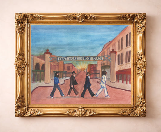 Fort Worth Art - Stockyards Beatles Crossing Exchange | Caya Crum Art