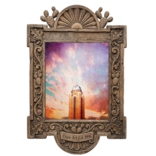 Will Rogers Tower — Fort Worth art print by Betsy Crum in a carved wood frame