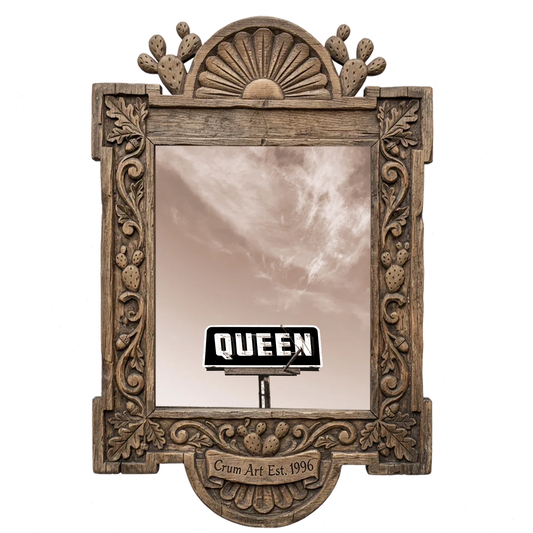 Queen with a Big Sky — Texas art print by Betsy Crum in a carved wood frame