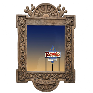 Randy's Bingo — San Antonio art print by Betsy Crum in a carved wood frame