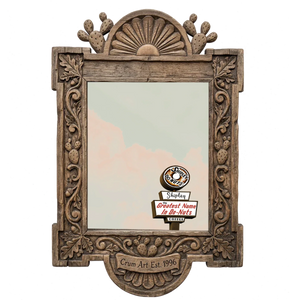Shipley Do-Nuts — Houston art print by Betsy Crum in a carved wood frame