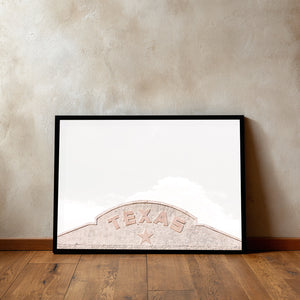 Marfa building West Texas print by Betsy Crum, horizontal frame mockup