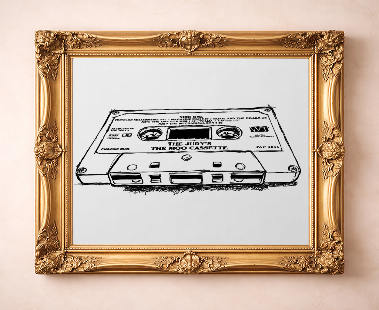 The Judy’s Moo Cassette Texas Music Art Print | Betsy Crum Art