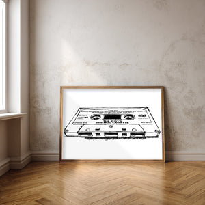 The Judy’s Moo Cassette Texas Music Art Print | Betsy Crum Art