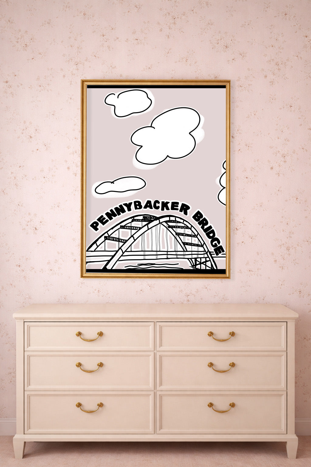 Austin Pennybacker Bridge 360 Bridge shown framed by Crum Art